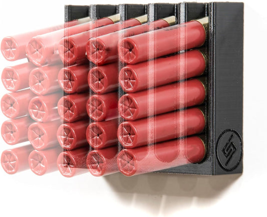 Spartan Mounts Shotgun Shell Storage Solution | Safe Gun Room Display Storage Organization Man Cave Husband Military Police Home Self Defense 12 20 410 Gauge