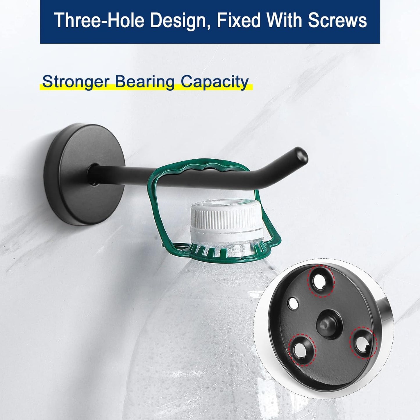 NearMoon Coat Hooks, Wall Hooks for Hanging Hat Hurse Robe, 304 Stainless Steel Heavy Duty Towel Hangers for Bathroom Livingroom Hotel Kitchen Garage, 6 Pack (4 Inch, Matte Black)