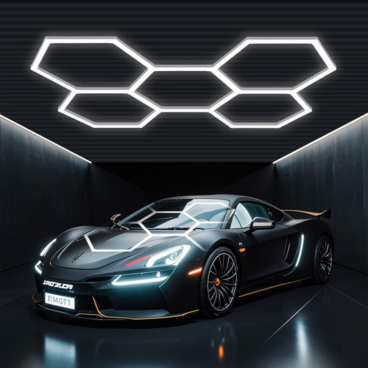 tewei LED Hexagon Garage Light, 25 Pack Super Bright Hex Ceiling LED Shop Lights 6500K Daylight White for Garage, 220W 22000LM for Workshop, Warehouse, Gym, Basement