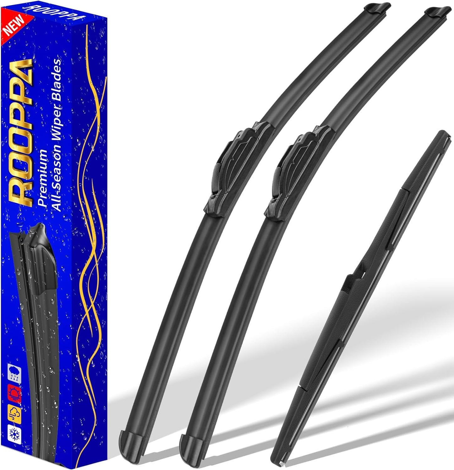3 wipers Replacement for 2010-2015 Lexus RX450h/2010-2015 Lexus RX350, Windshield Wiper Blades Original Equipment Replacement - 26"/22"/16" (Set of 3) U/J HOOK