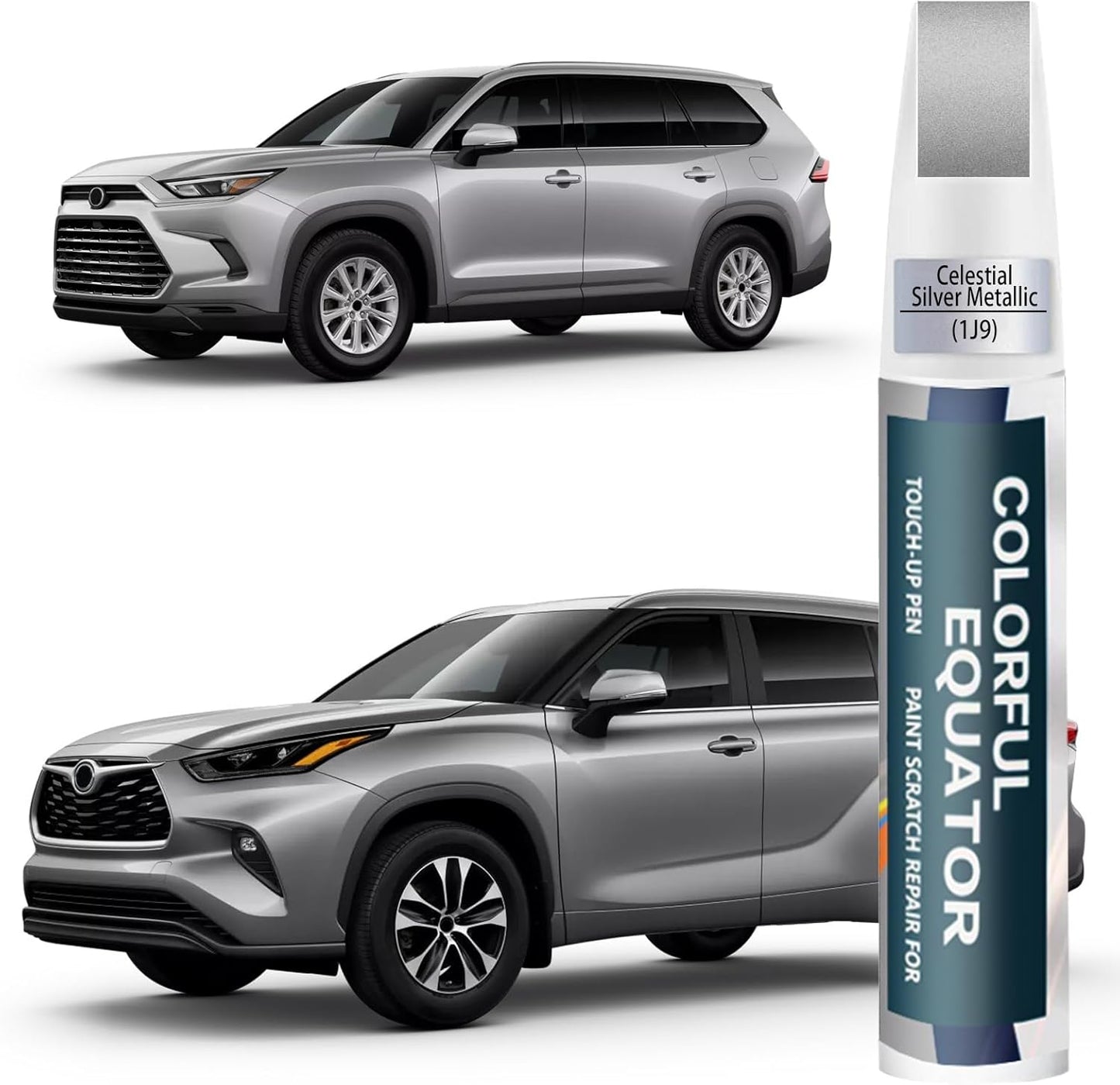1J9 Celestial Silver Metallic Touch Up Paint for Toyota, Car Paint Pen Scratch Repair Two-In-One Touch Up Paint, Premium Car Scratch Remover for Deep Scratches