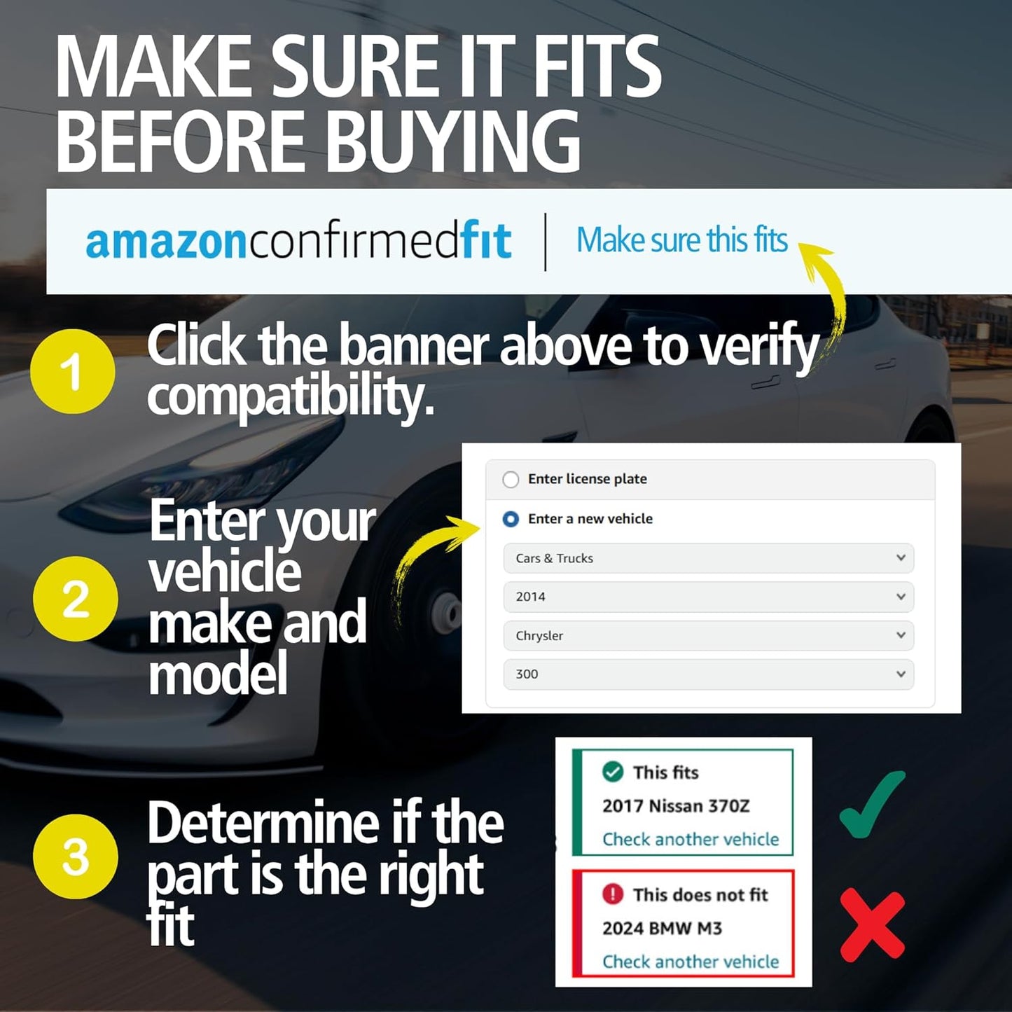 Premium Semi-Metallic Front Brake Pads (1001-1136M) Compatible with Dodge Sprinter 2500 2006-2003, Sprinter 3500 2006-2003, Freightliner Sprinter 2500 2006-2002, Sprinter 3500 2006-2002