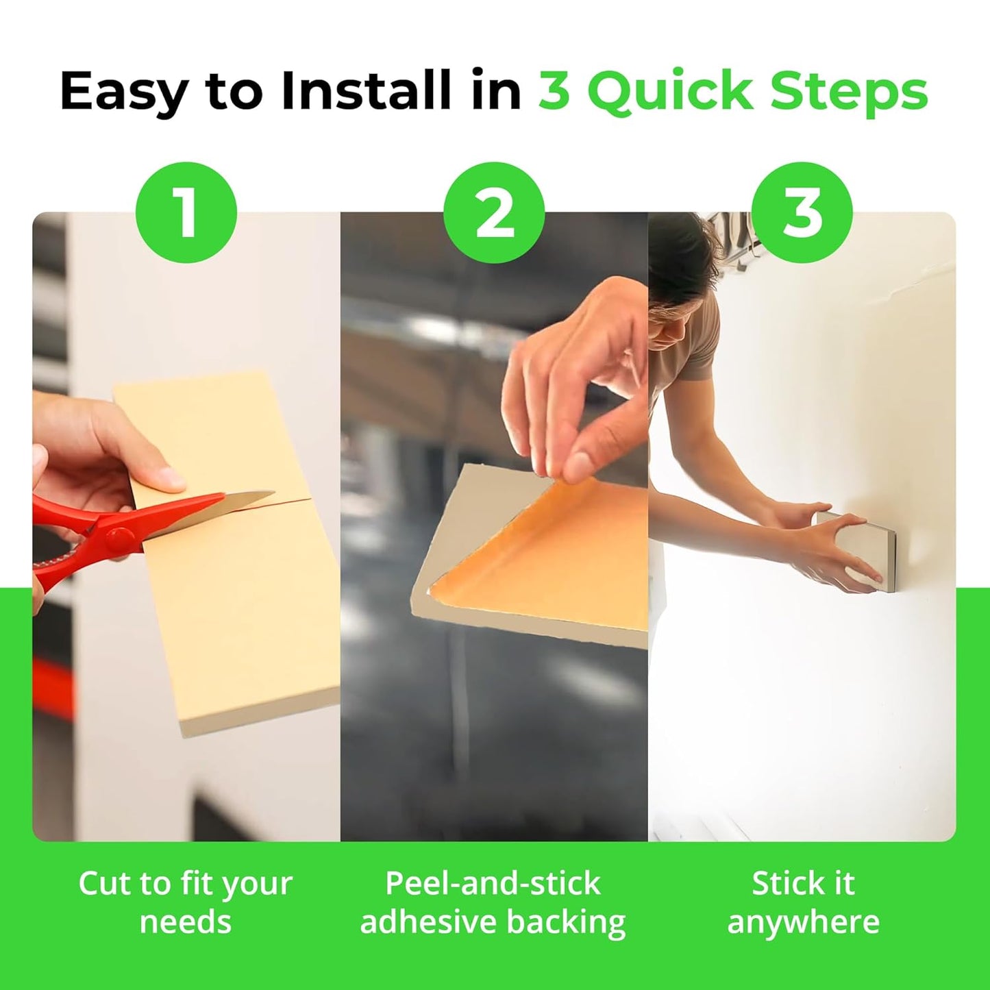 XCEL Foam Rubber Protector Panels – 4 Pack of Versatile Marine Foam Pads – Ideal for Wall Protection, Garage Parking, Car Door & Bumper Padding, Anti Vibration, Insulation, DIY Projects - Cream-Ivory