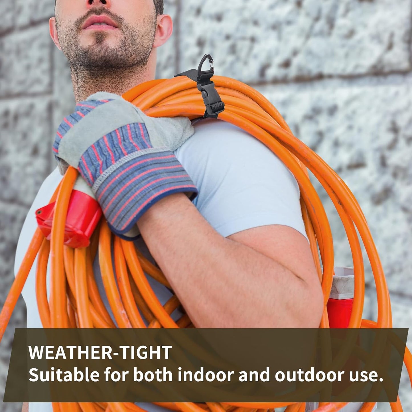 14 Pack 17 Inch Adjustable Extension Cord Holder Organizer with Triangle Buckle Heavy Duty Cable Organizer Versatile Tools Storage Strap Holder for Garage Storage Organization Supplies