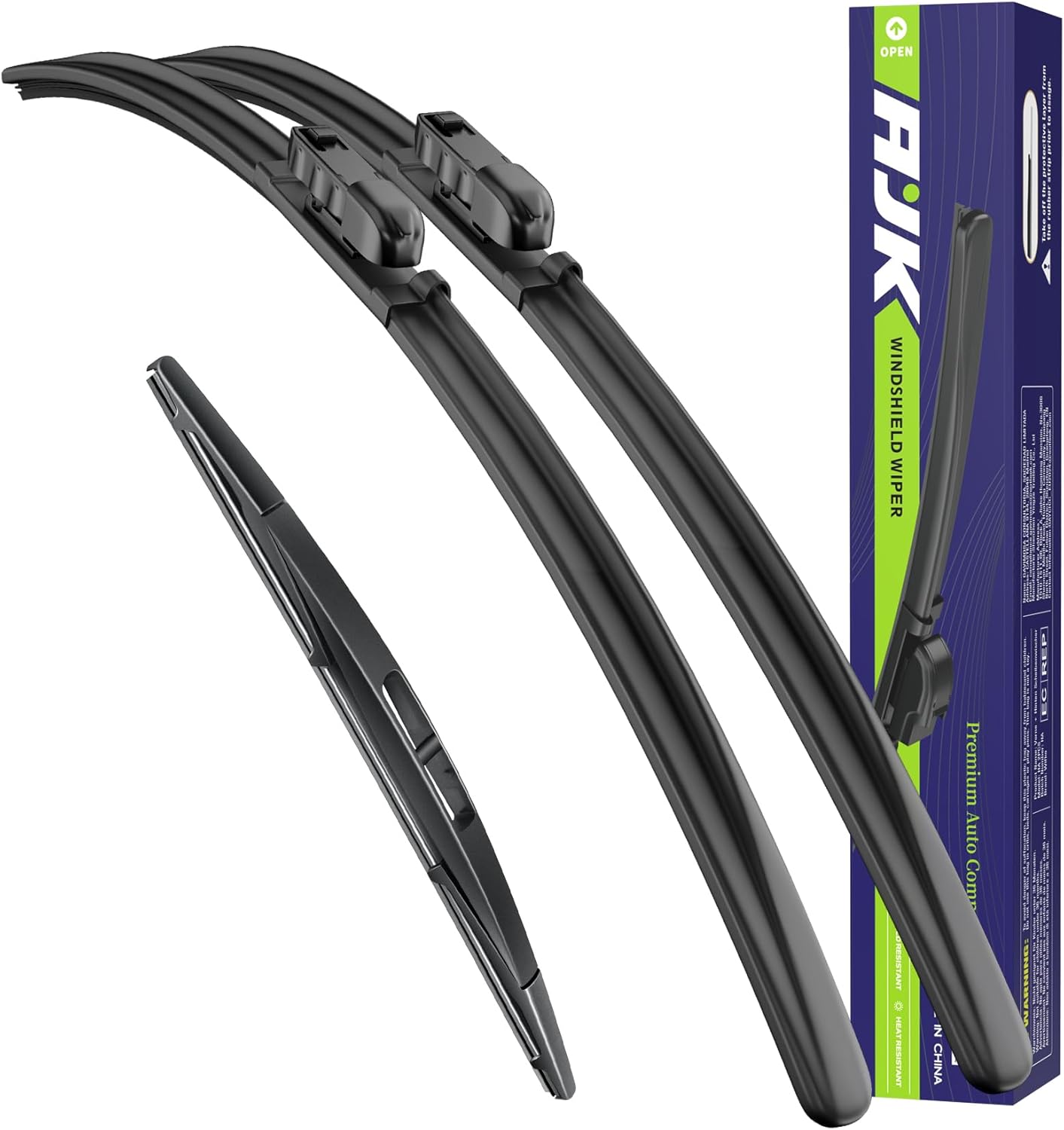 AJK Wiper Blades for Honda CR-V 2023 2024 2025, 2 Piece All Weather OEM Quality Automotive Replacement Windshield Wiper Blades for My Car