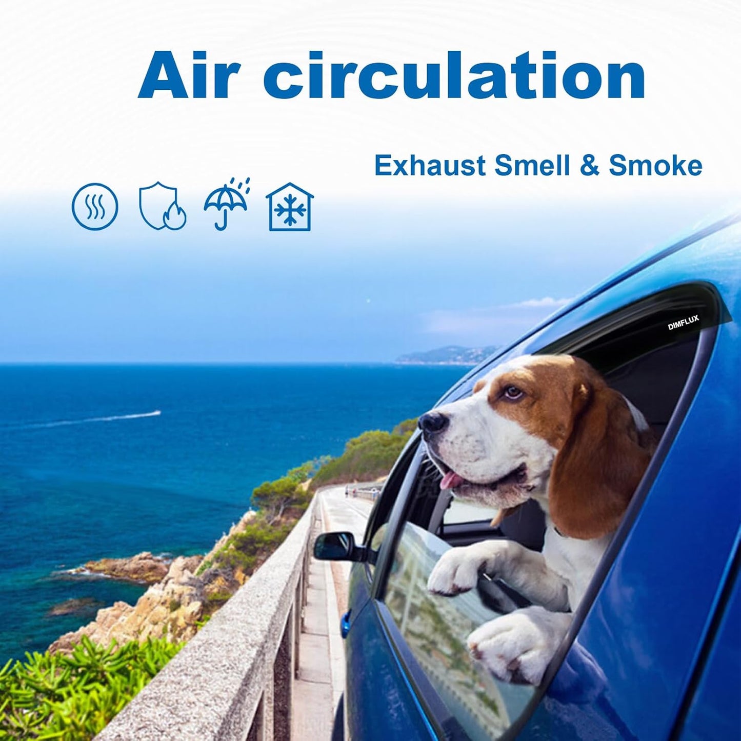 Window Guards Compatible with 2018-2024 Chevy Equinox Car Window Rain Guard