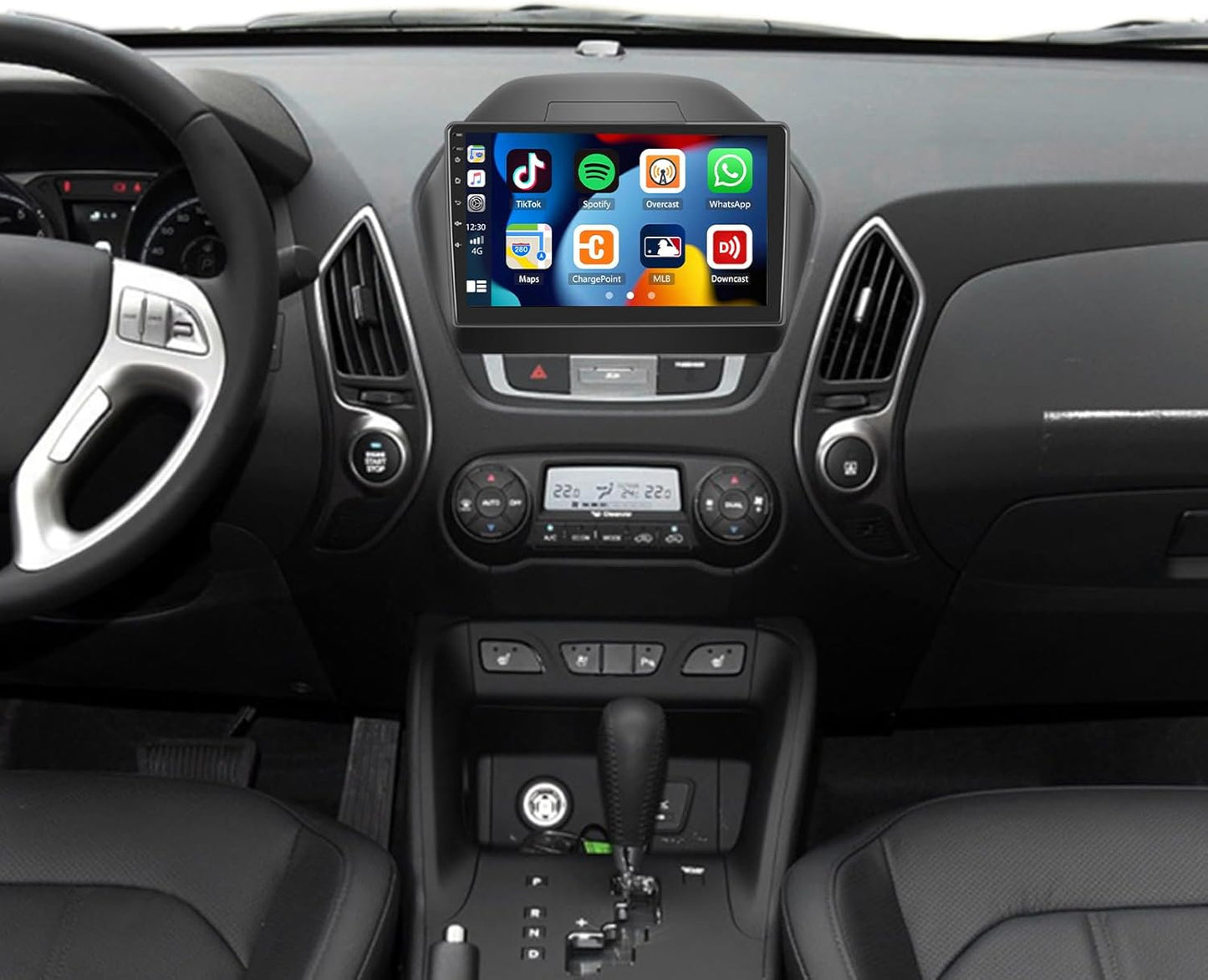 SIXTOP 2+64G Android Car Stereo for Hyundai Tucson IX35 2010-2015 Carplay Android Auto Upgrade Radio 10 inch Touch Screen Bluetooth GPS Navigation Mirror Link 26UI FM RDS WiFi SWC+ AHD Camera & MIC