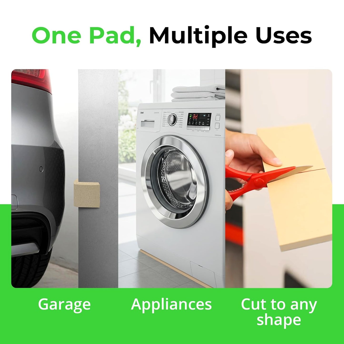 XCEL Foam Rubber Protector Panels – 4 Pack of Versatile Marine Foam Pads – Ideal for Wall Protection, Garage Parking, Car Door & Bumper Padding, Anti Vibration, Insulation, DIY Projects - Cream-Ivory