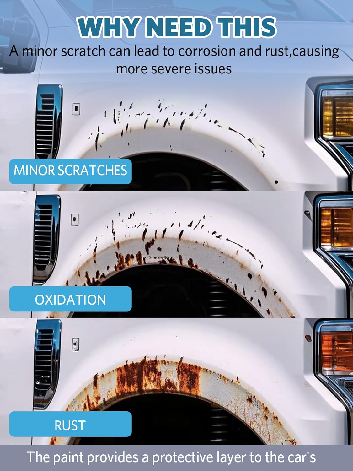 Magnetic Metallic(J7) Touch Up Paint for Ford, Car Paint Scratch Repair Remover Pen Color Exact Match, Quick and Easy Fix Automotive Chips and Nicks Scuff