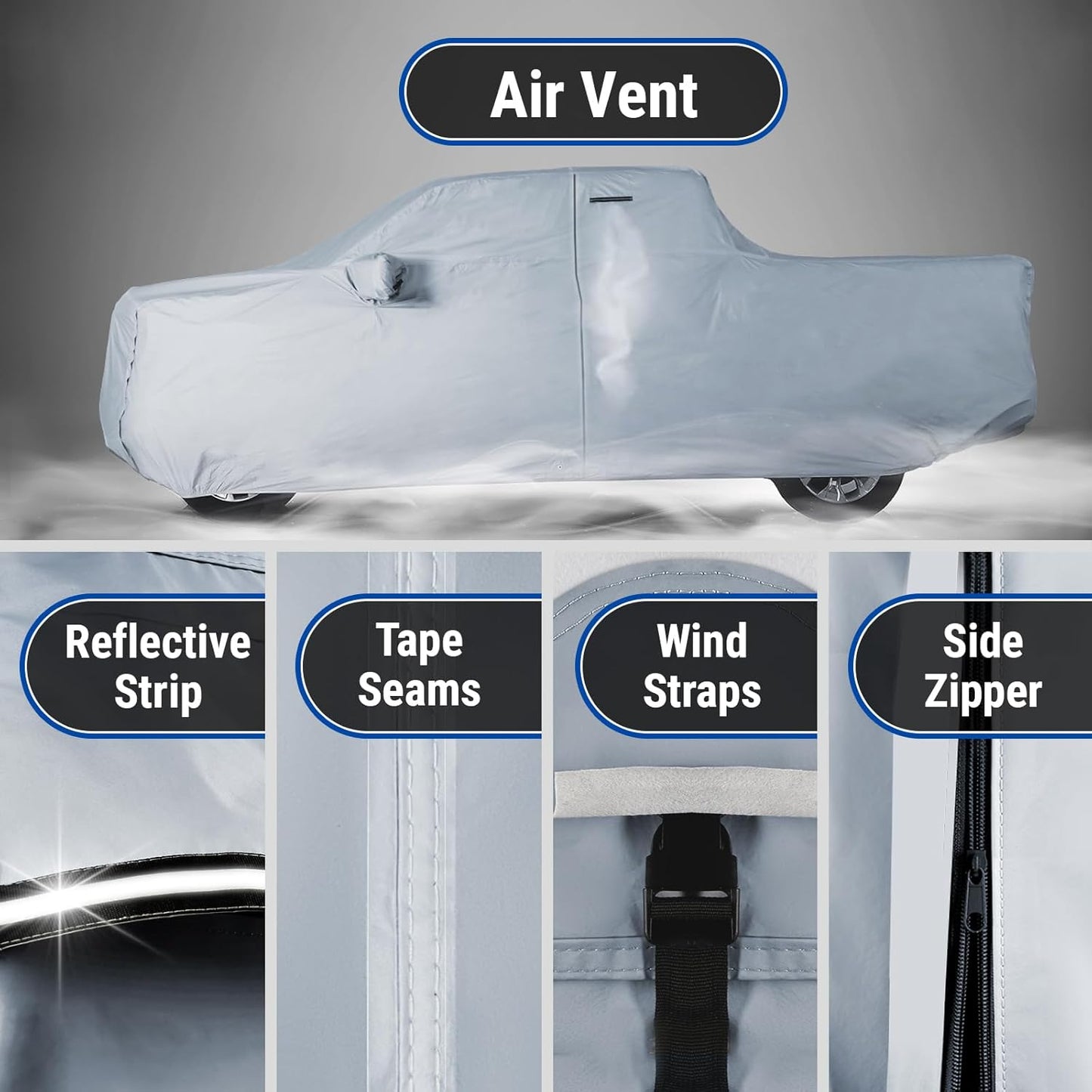 iCarCover Fits 2015-2024 Canyon Crew Cab, 5.1 ft Short Bed GMC Truck Cover Automobiles Form-Fit Padded Full Exterior Waterproof Automobiles Protection Covers