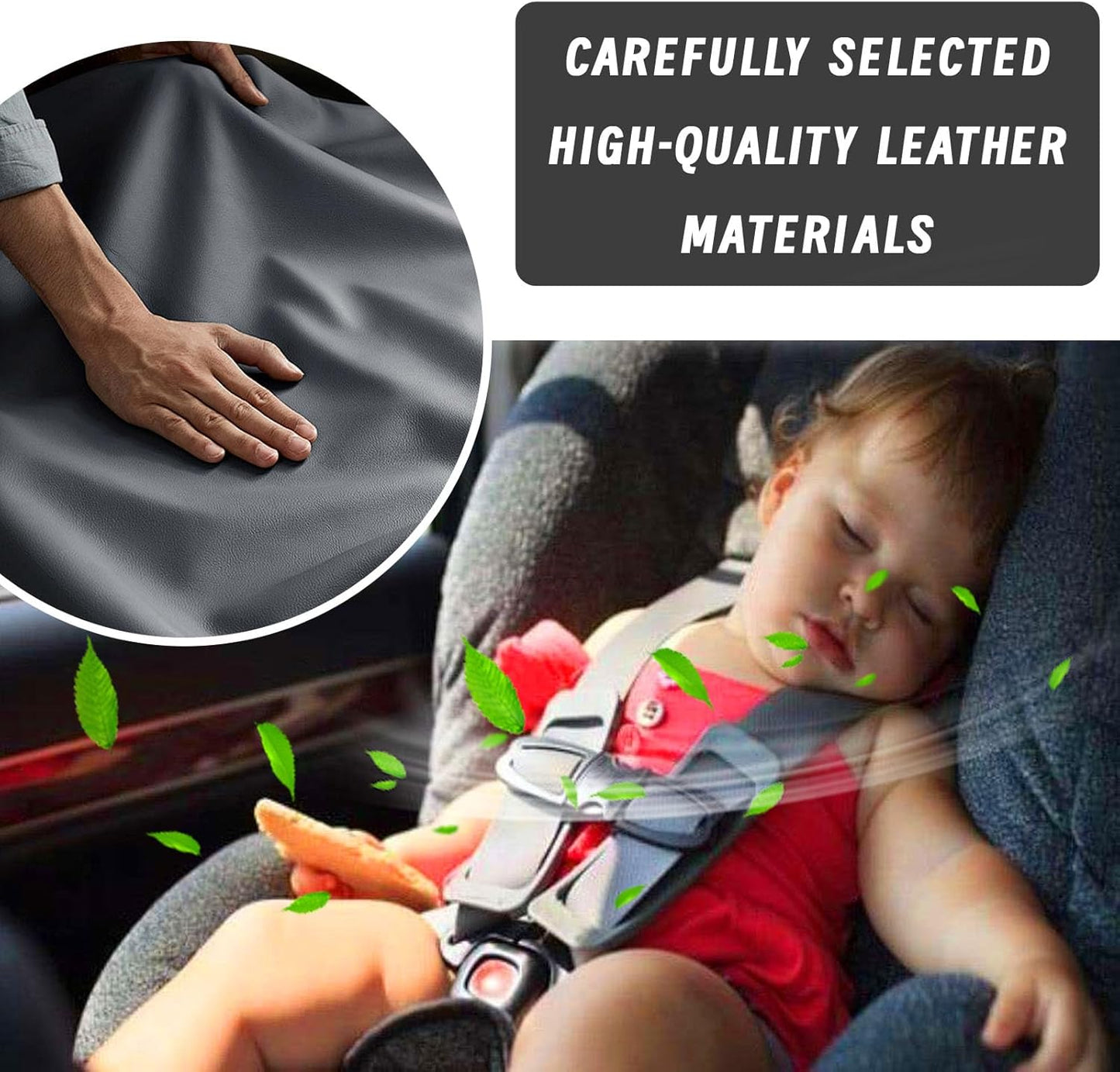 Car Center Console Cover, Upgraded Leather Arm Rest Cover for Car SUV, Car Middle Armrest Console Cover with 2 Storage Bags Scratch Resistant Waterproof Universal Car Accessories (Beige)