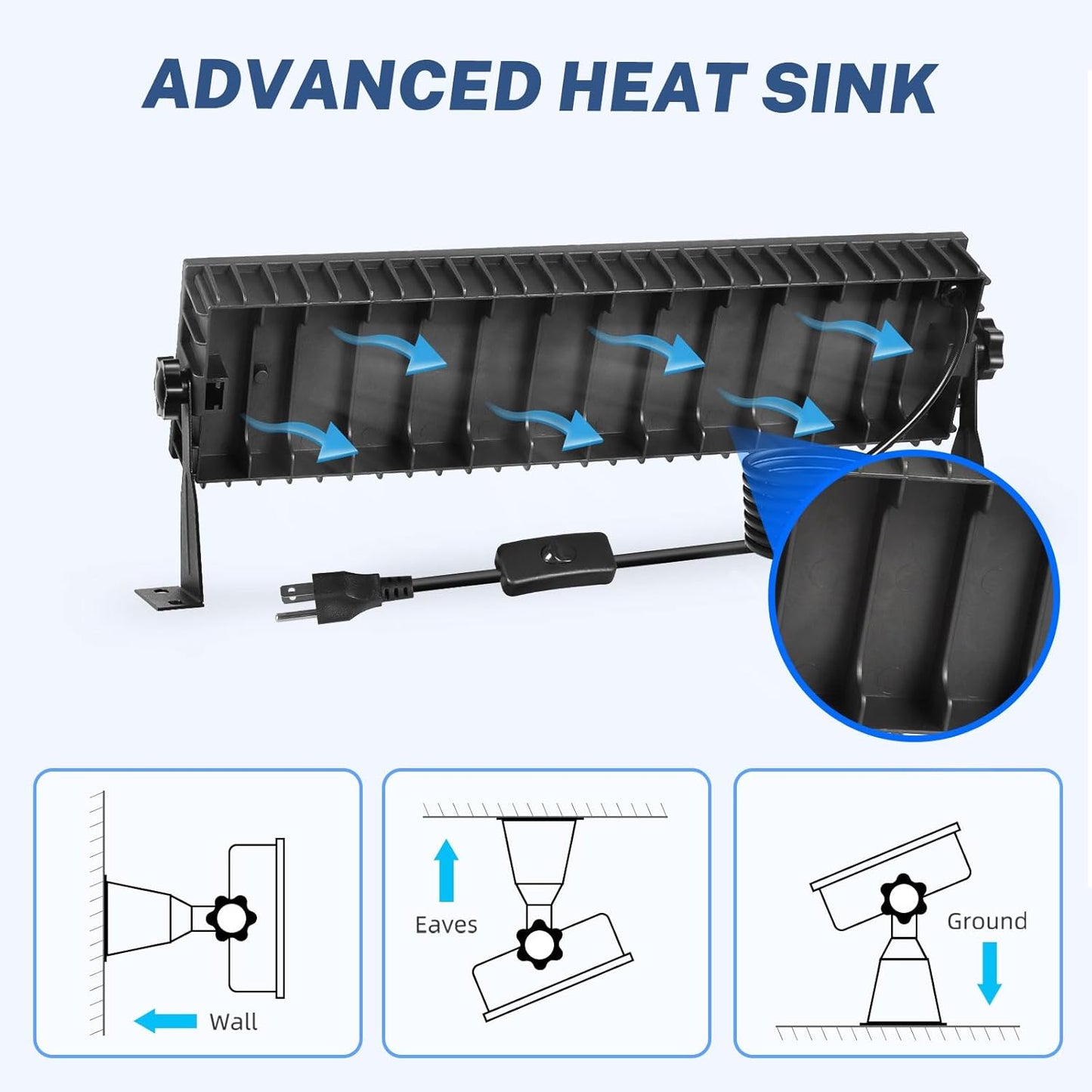 6 Pack LED Shop Lights, 100W 11000LM Plug in Garage Light with 6FT Power Cord, IP66 Waterproof Work Bench Shop Lights for Garage, Workshop, Warehouse, Outdoor, Yard, Garden