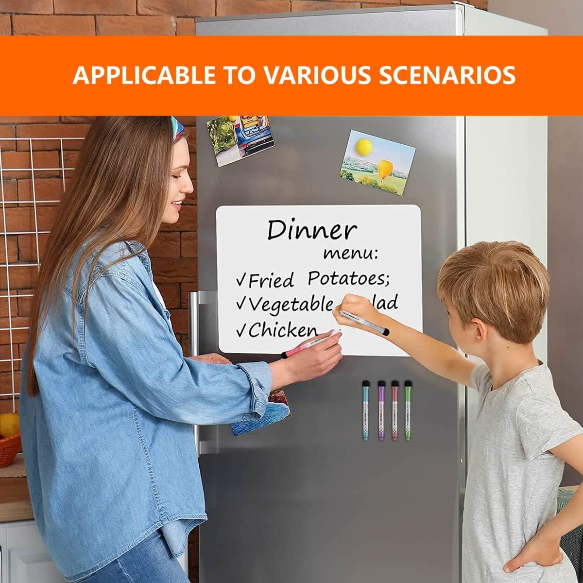 4 Pack Blank Car Door Magnet Sticker, Rounded Corners Magnetic Vehicle Sign, Perfect Magnet for Car to DIY Advertise Business and Cover Company Logo, Personalized Magnet Decal (24x12 inch)