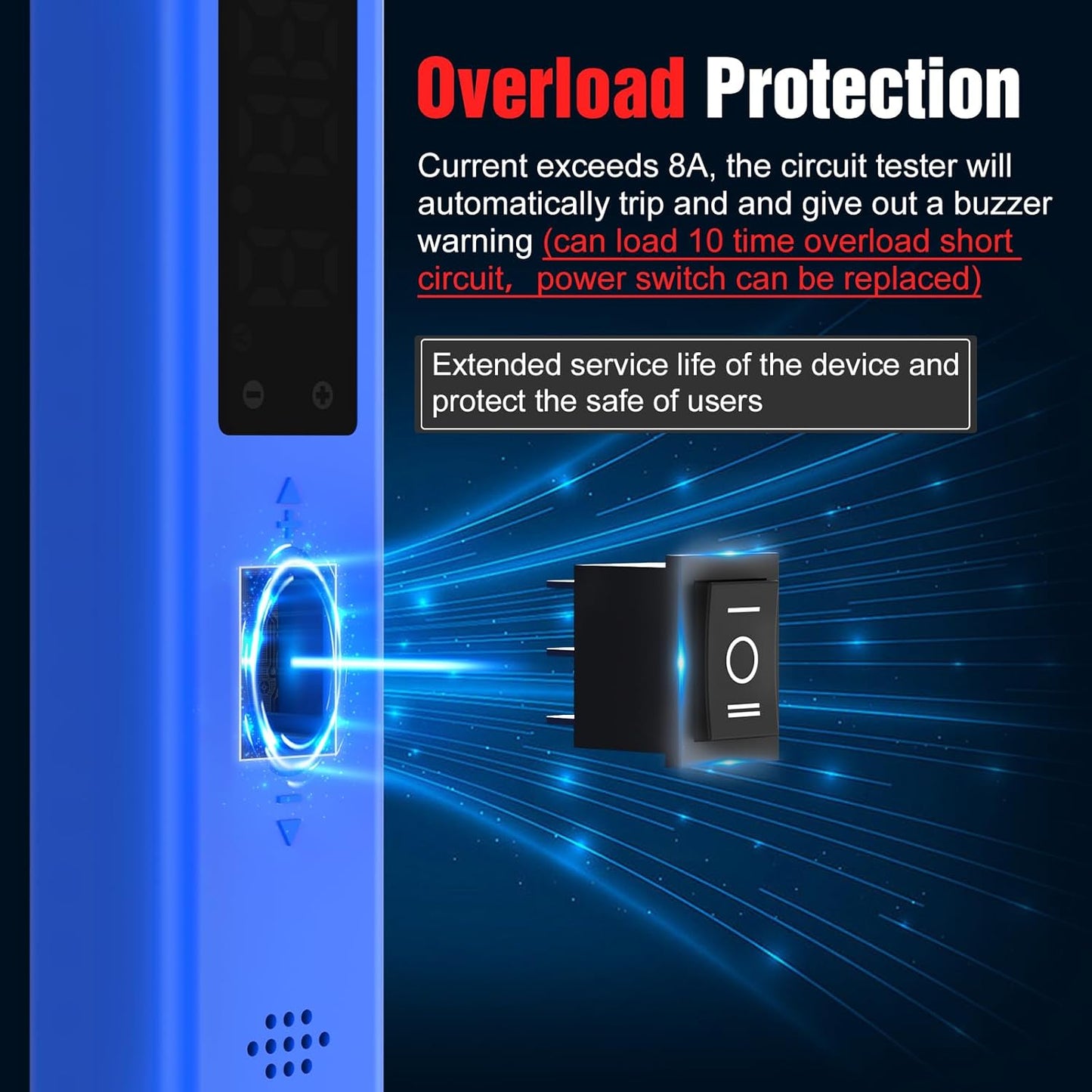 OBDResource Test Light Automotive, Power Circuit Probe Tester, 12V - 24V Car Fuse Tester with Test Light & LCD Display, Automotive Short Circuit Located and Component Activated, Overload Protection