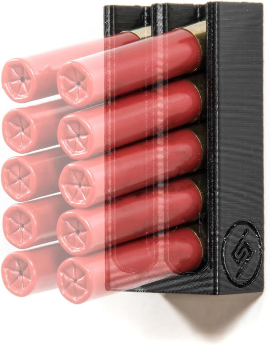 Spartan Mounts Shotgun Shell Storage Solution | Safe Gun Room Display Storage Organization Man Cave Husband Military Police Home Self Defense 12 20 410 Gauge