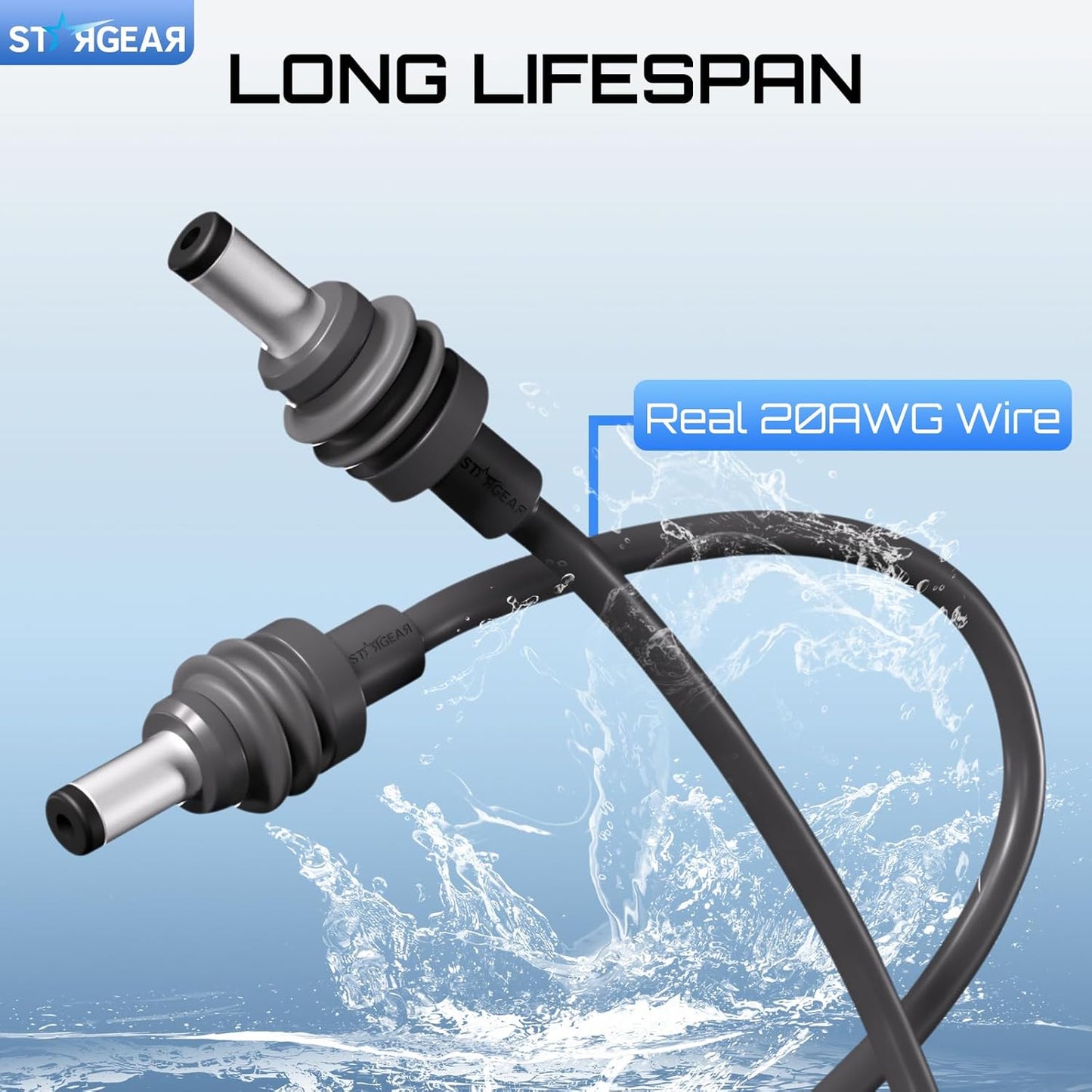 Starlink Mini Cable 16.4FT, Starlink Mini Accessories 20AWG Replacement Starlink DC Power Cable, Power Cord Outdoor