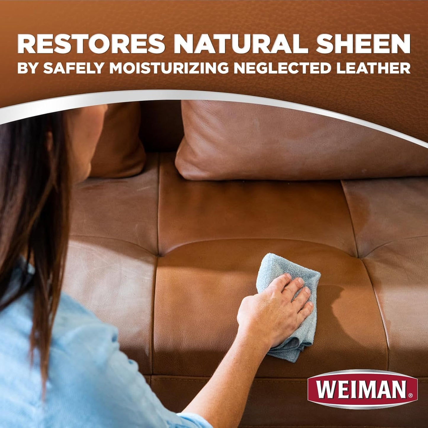 Weiman Leather Conditioner & Cleaner - Restores Surfaces, UV Protectants Help Prevent Cracking or Fading of Furniture, Sofa, Couch, Car Seats, Shoes, Purses, 6 Pack, 22 Oz