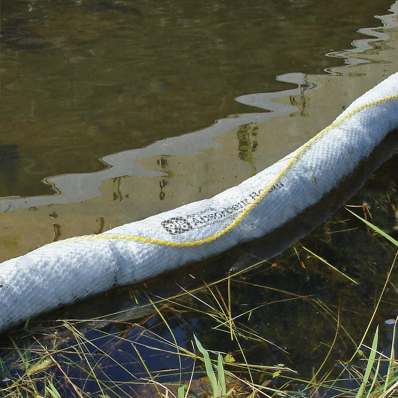 PIG Oil Boom - Oil-Only Absorbent Boom - 8 Pack - 3" x 10' Boom - Absorbs up to 2 gallons per Boom - BOM406