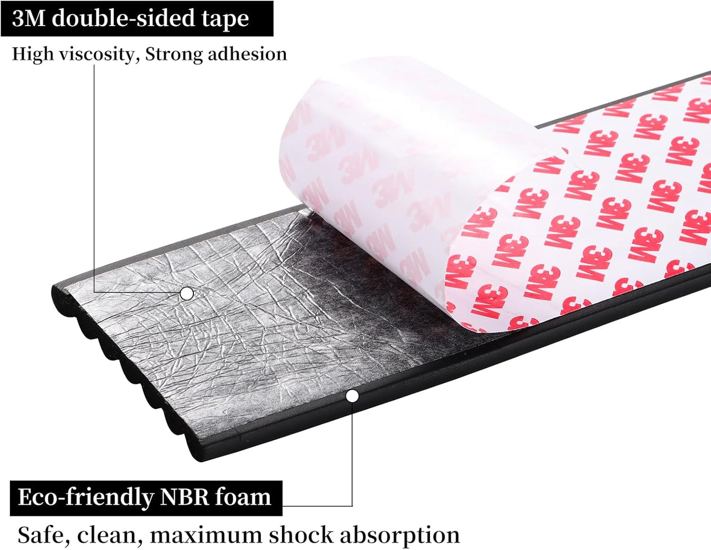 Corner Protector for Baby, Widen Edge Protector with Adhesive Backing, Baby Proofing Edge Corner Protectors Self Adhesive Furniture Corner Guard Bumper for Table, Desk, Fireplace (Black, 16.4ft)