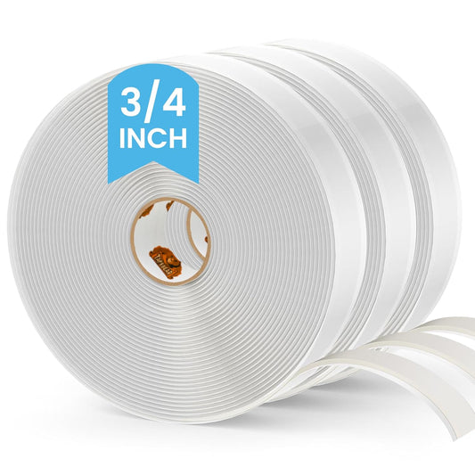 Butyl Tape White, 3/4" x 30' x 1/8" RV Roof Sealant Plumbers Putty Tape, Window Seal Butyl Sealant Double Sided Butyl Caulking Tape for Boat Sealing, EDPM, Automotive, Camper, 3Rolls