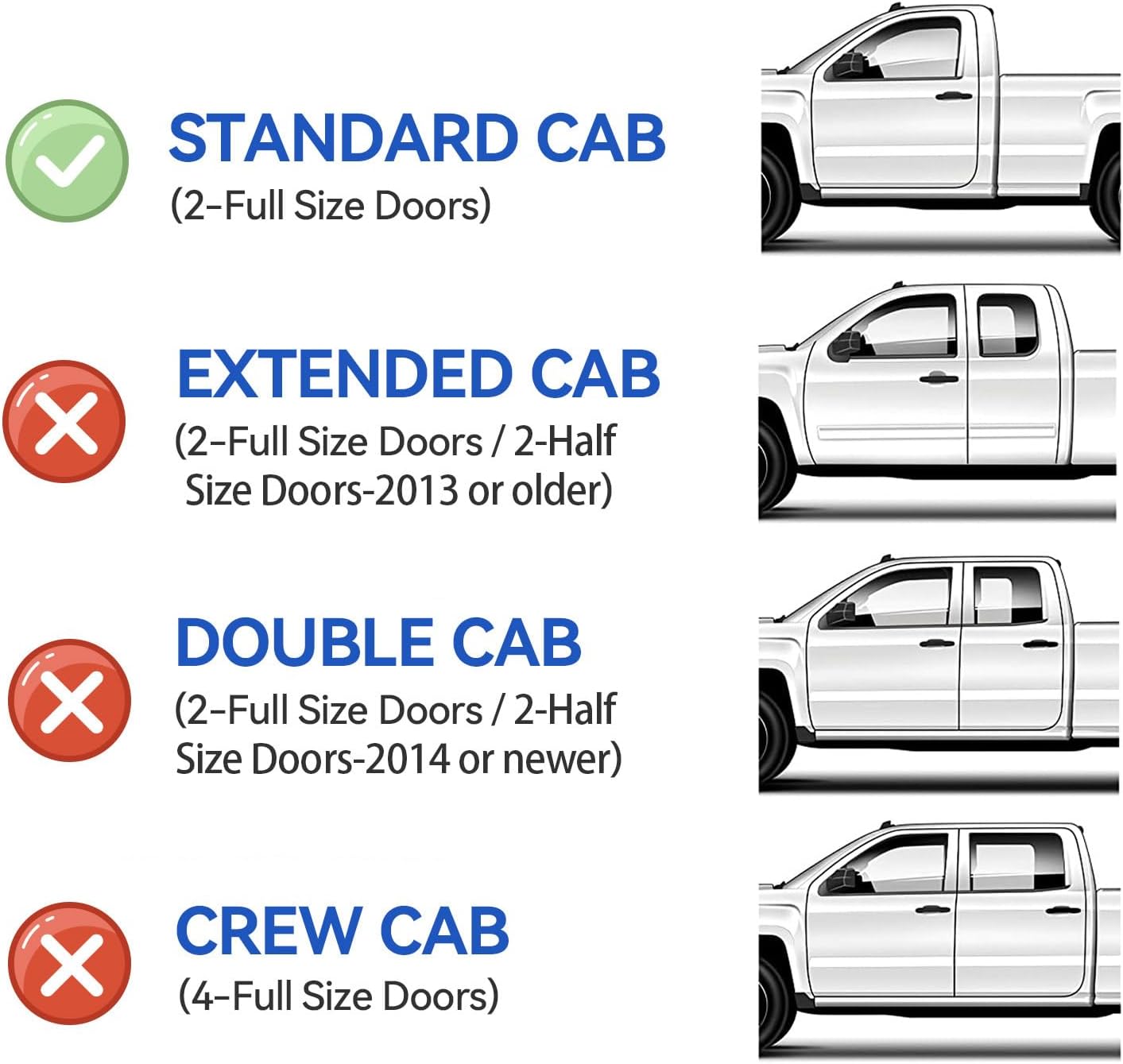 Window Visors Rain Guards for 1997-2003 Ford F150 Standard Cab, Out-Channel Window Vent Wind Deflectors Visors Shades for 1997-1999 F250, 2004 F-150 Heritage Regular Cab, 2PCS