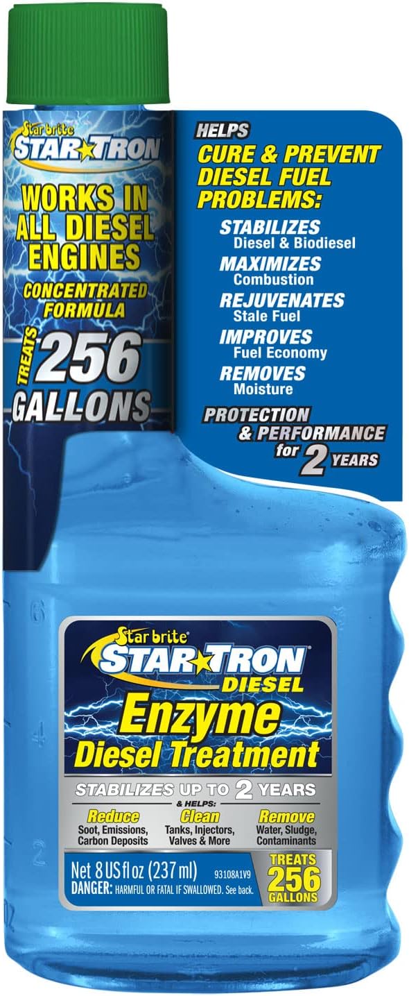 Star Tron Super Concentrated Diesel Formula - Stabilize & Rejuvenate Diesel, Biodiesel & All Regular Gasoline - 1 Oz Treats 32 Gallons