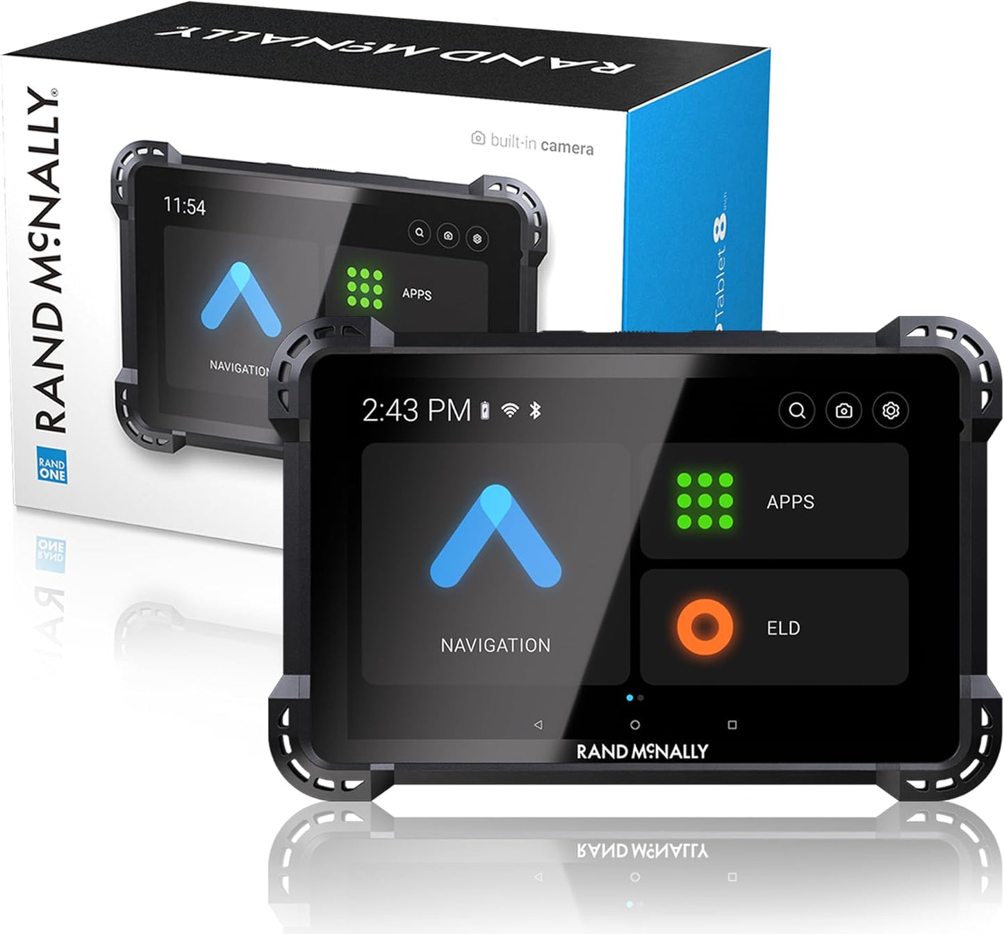 Rand McNally RANDTAB8 8-inch GPS Truck Navigator with Industry's Best Custom Trucking Routes, Rand Navigation 2.0 with 2025 Maps + Built-in Camera