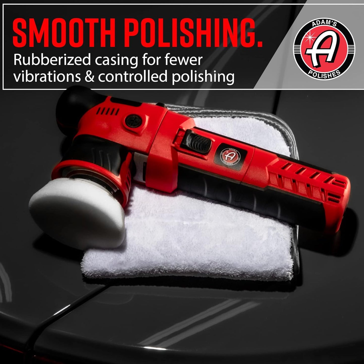 Adam's Polishes SK Pro 12mm Car Polisher - Professional Dual Action Polisher For Car Detailing - Paint Correction, Waxer Buffer DA Polisher - Variable Speed Car Polisher System