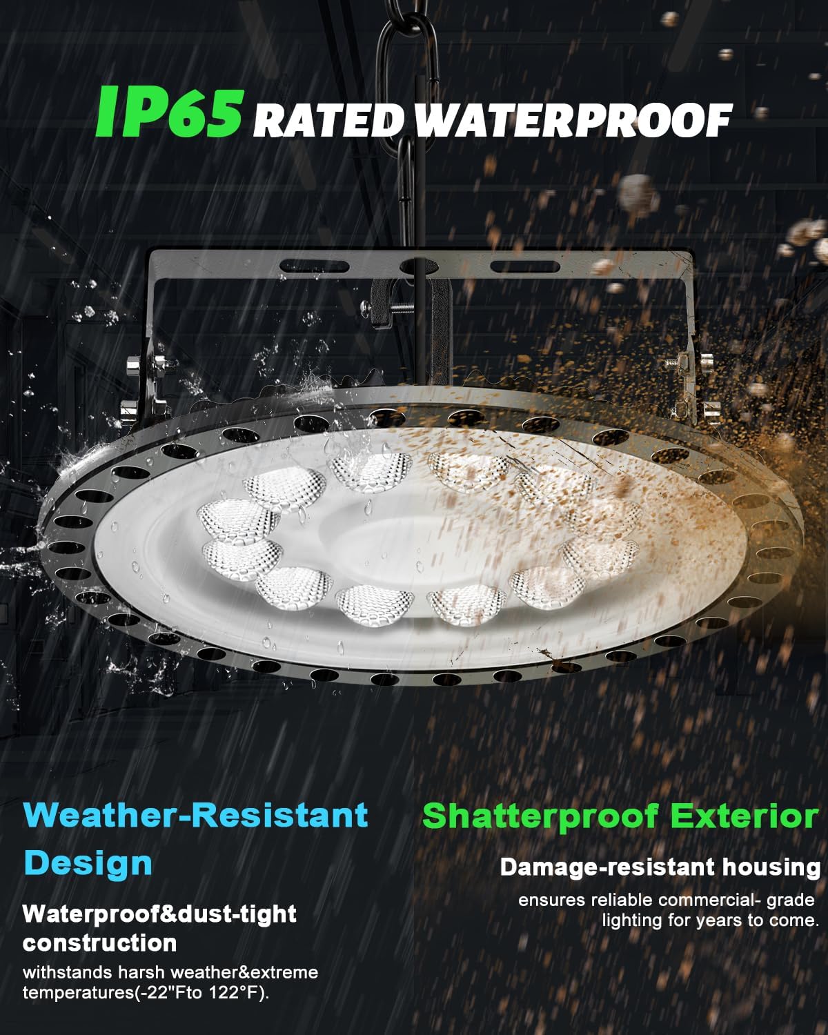 Viugreum 100W UFO LED High Bay Light 10,000LM 120V LED High Bay Lights 5000K Daylight, Alternative to 450W MH/HPS for Garage Workshop Barn Factory Warehouse - 20 Pack