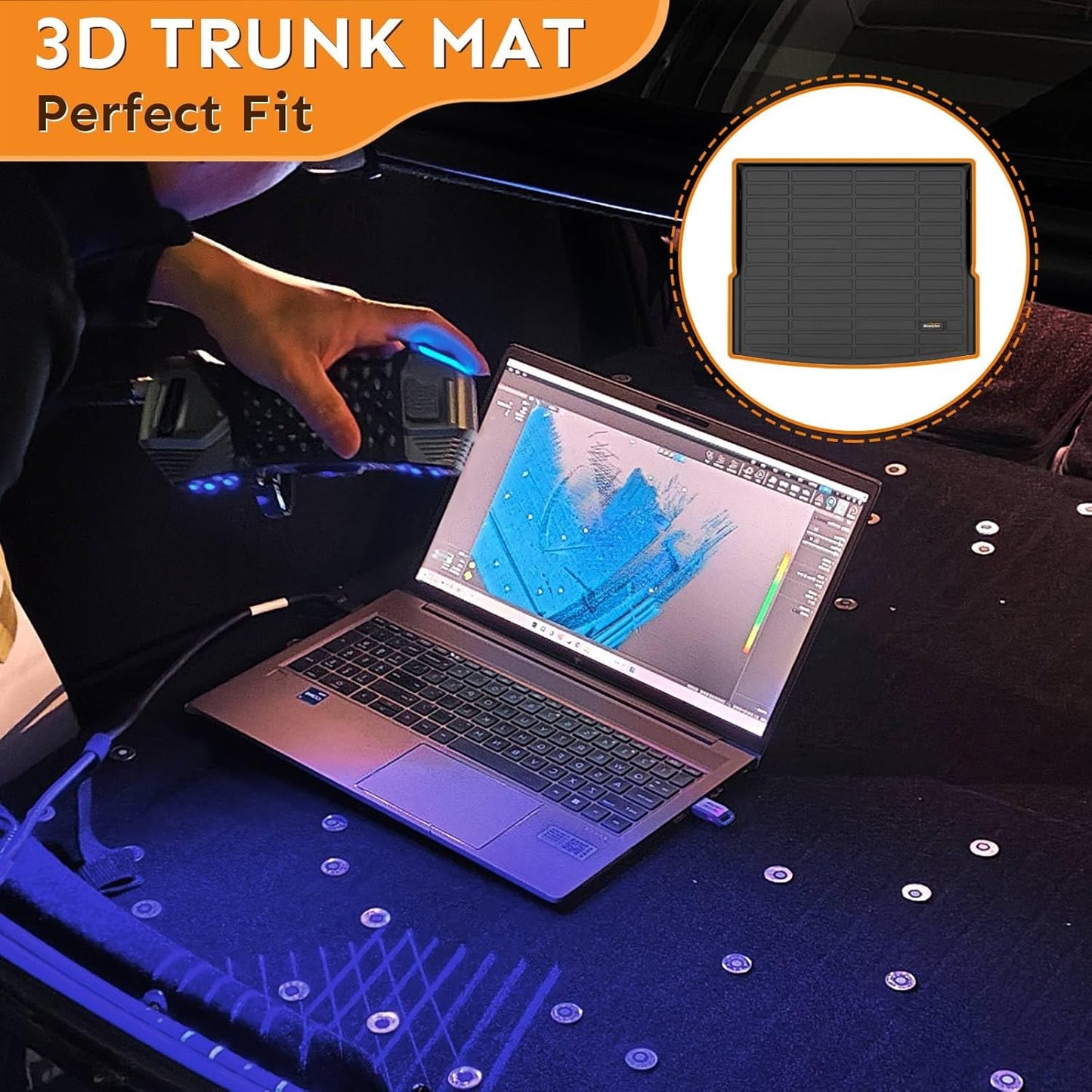 Binmotor-Floor Mats & Cargo Liner for Nissan Kicks 2025 2026 (for SV &SR Not for S), All Weather Car Floor Mat TPE Rubber Cargo Trunk Mat for Nissan Kicks 2025 Accessories