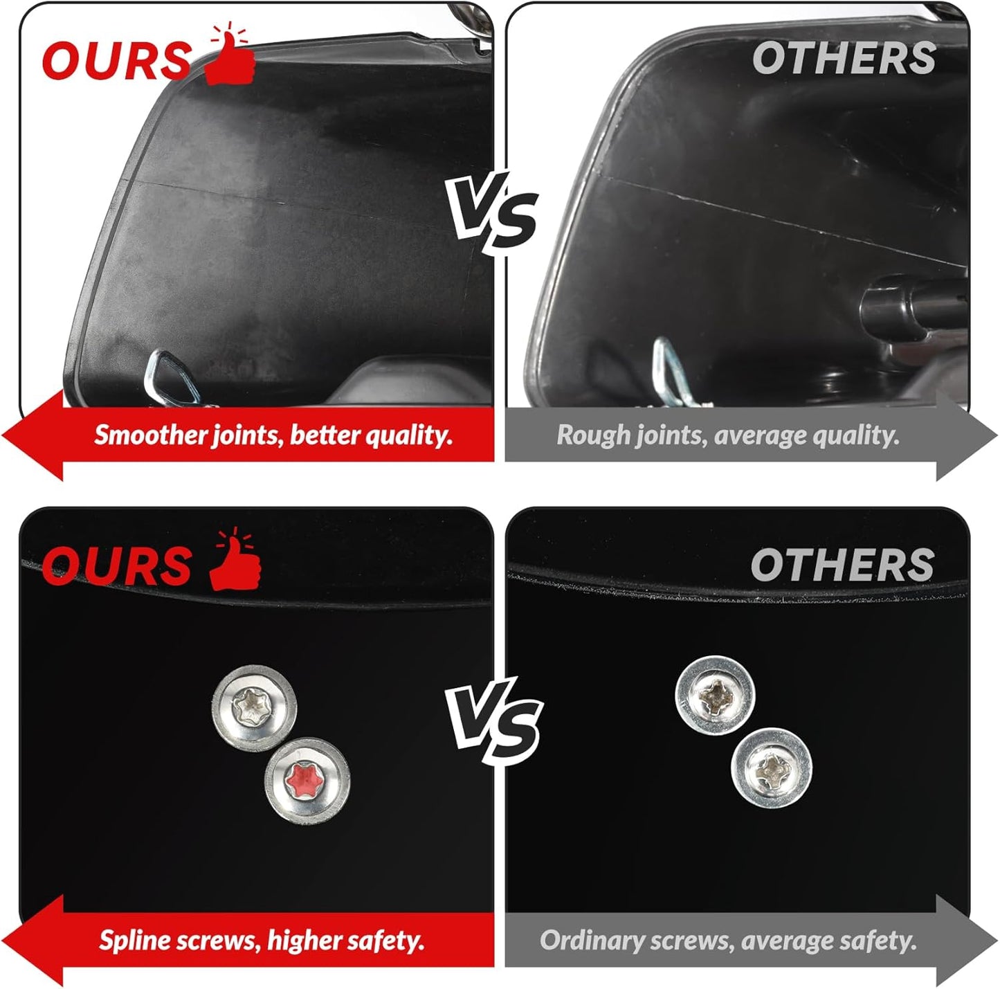 XFMT Motorcycle Vivid Black 5" Extended Stretched Hard Saddlebags Saddle Bags W/Chrome Latches For Harley Touring Road King Street Glide Road Glide Electra Glide Ultra Classic 2014-2023