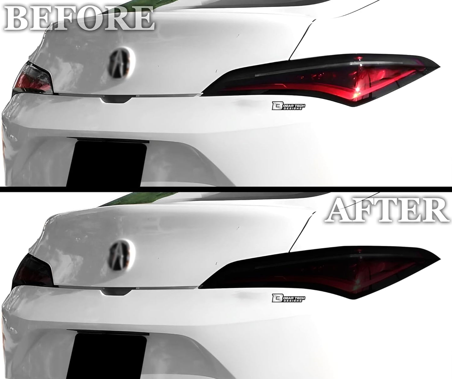 BOGAR TECH DESIGNS Full Headlight Taillight Tint Kit Compatible with Acura Integra 2023-2025, Dark Smoke