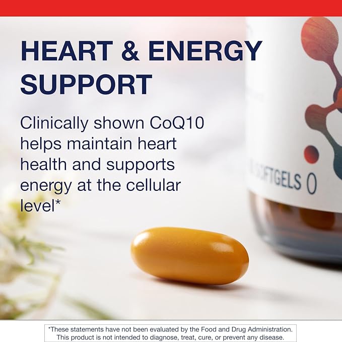 Metagenics CoQ10 ST-200 mg, Highly Absorbable 200 mg Coenzyme Q10 Supplement to Help Support Energy Production and Cardiovascular Function - 60 Count