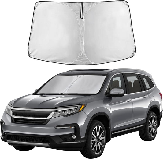 for Honda CRV 2023-2025 Sunshade Compatible Windshield Sunshade -EcoNour 240T Polyester Material Cars Sun Visor Reflector Blocks UV Rays - Foldable Sunshade Interior Protection Honda CRV Accessories