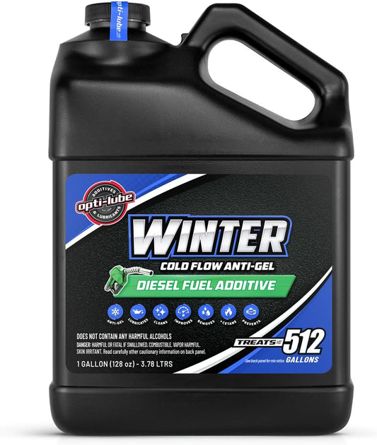 Opti-Lube Winter Formula Anti-Gel Diesel Fuel Additive: Gallon (4 Gallons (Treats 2048 Gallons))