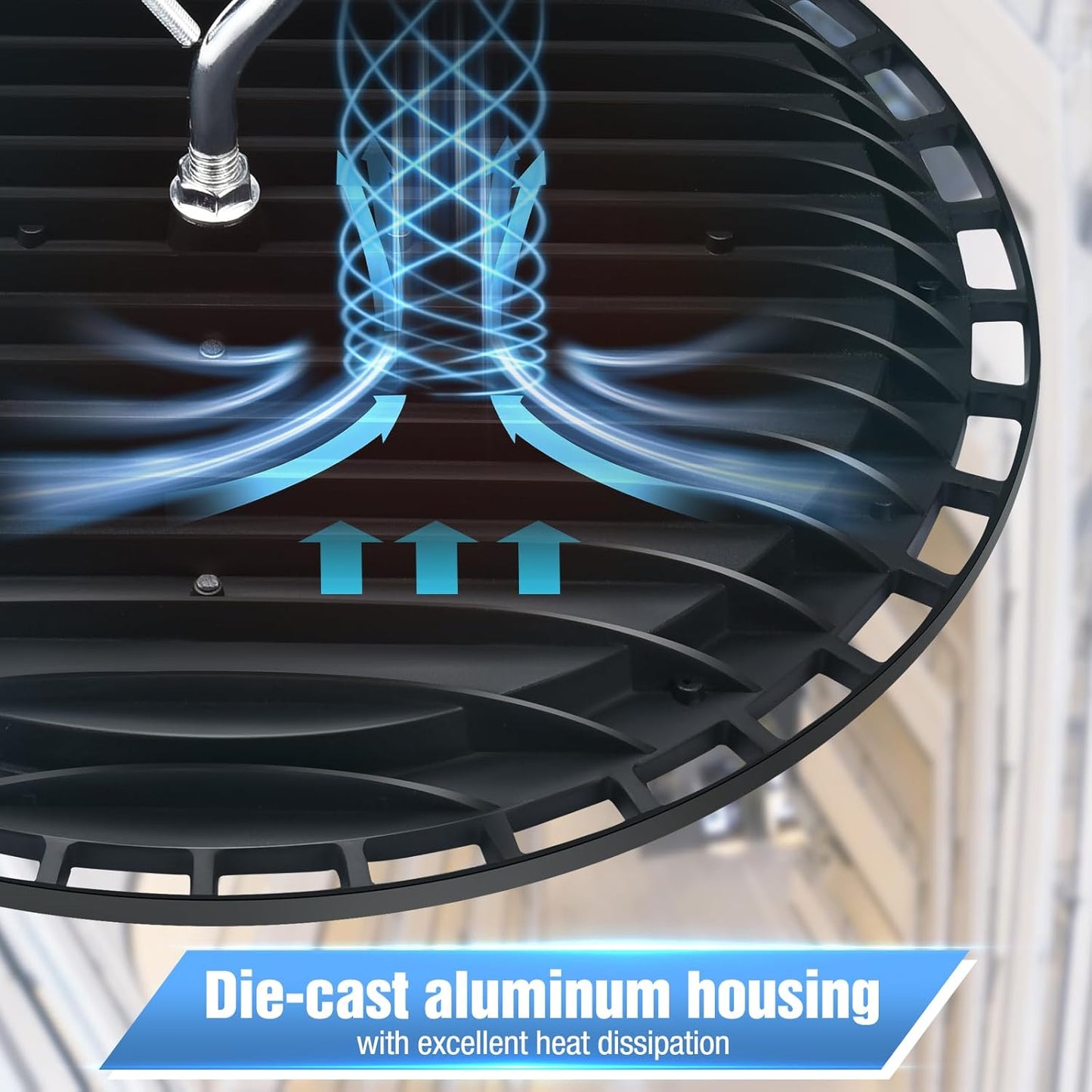 4 Pack 300W UFO Led High Bay Light Fixture,120VAC,5000K Daylight Commercial Shop Bay Lighting,45000LM,[1300W MH/HPS Equiv.] US Plug Area Lighting for Warehouse/Barn/Gym/Factory/Workshop/Garage