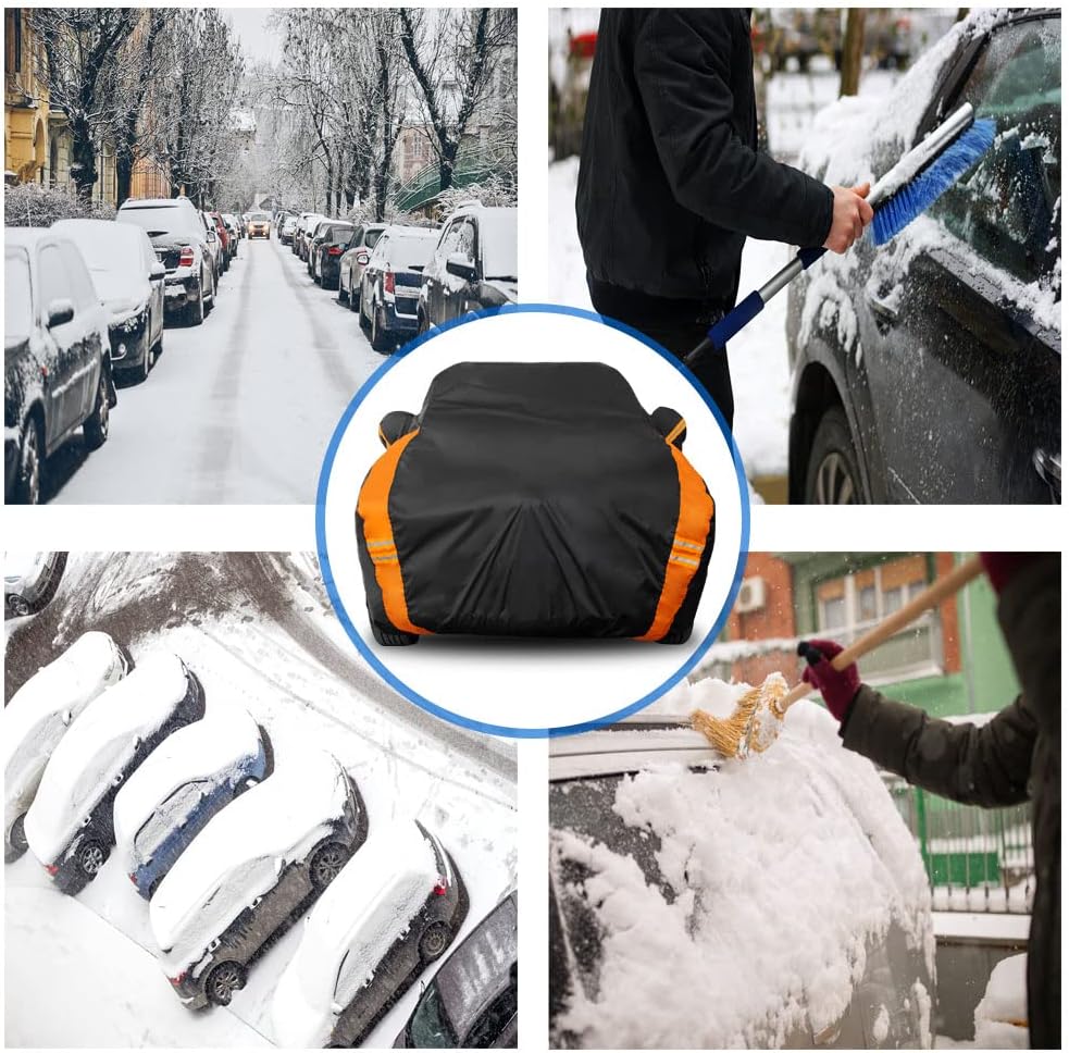 Avecrew SUV Car Cover Waterproof All Weather for Automobiles, Outdoor Full Exterior SUV Covers (Length: 193"-208")