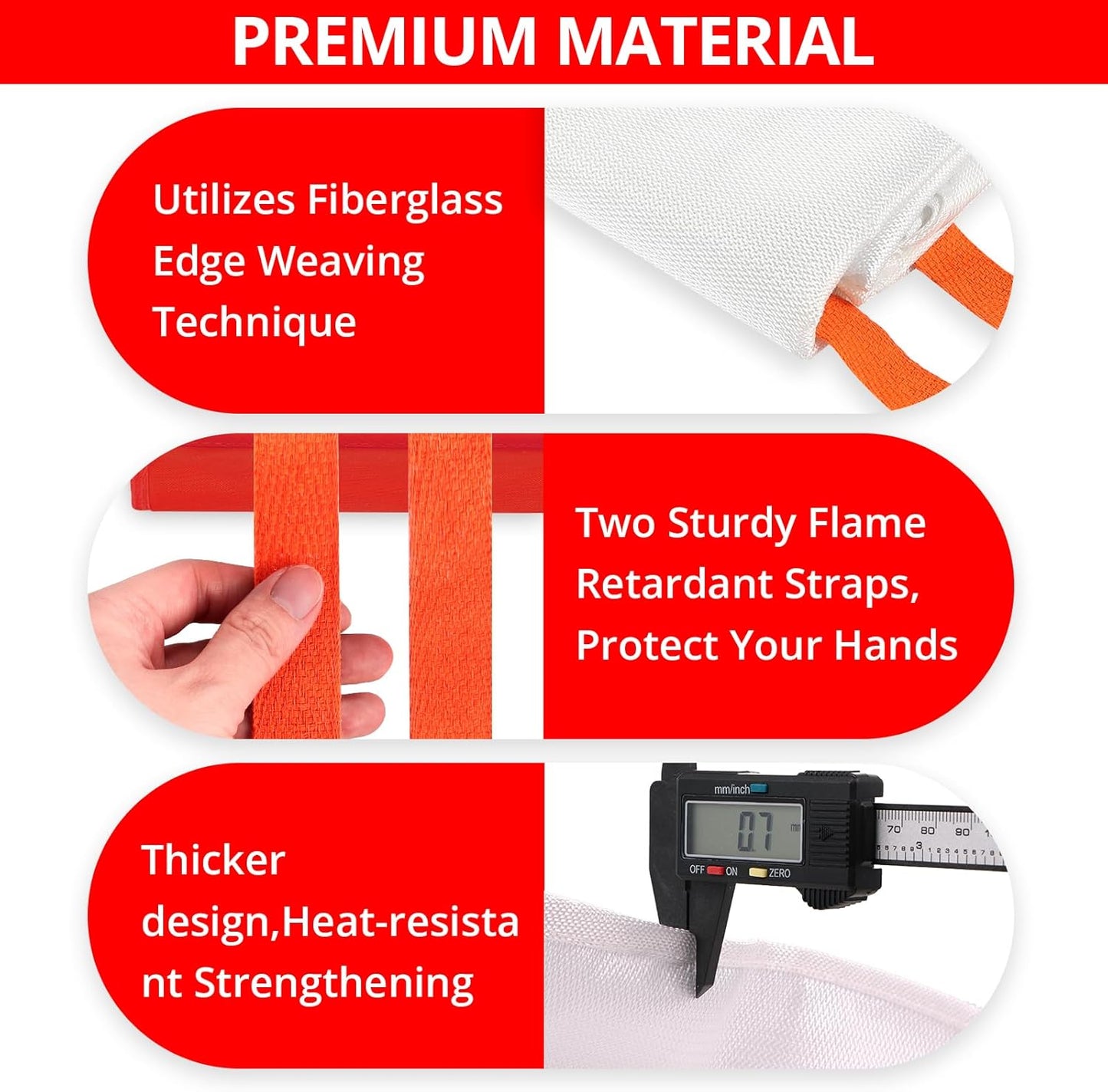 SecuCaptain Emergency Fire Blanket for Home and Kitchen - 20 Pack 40"x40" Flame Suppression Fiberglass Fire Blankets for House Camping Car Warehouse Office Emergency Survival Safety