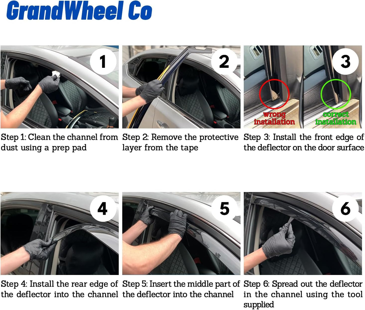 Window Deflectors Smoke Tinted In-Channel Side Window Vent Visor Deflectors Rain Guards Compatible with Corolla Cross 2022-2025 - 4pcs. GW0569
