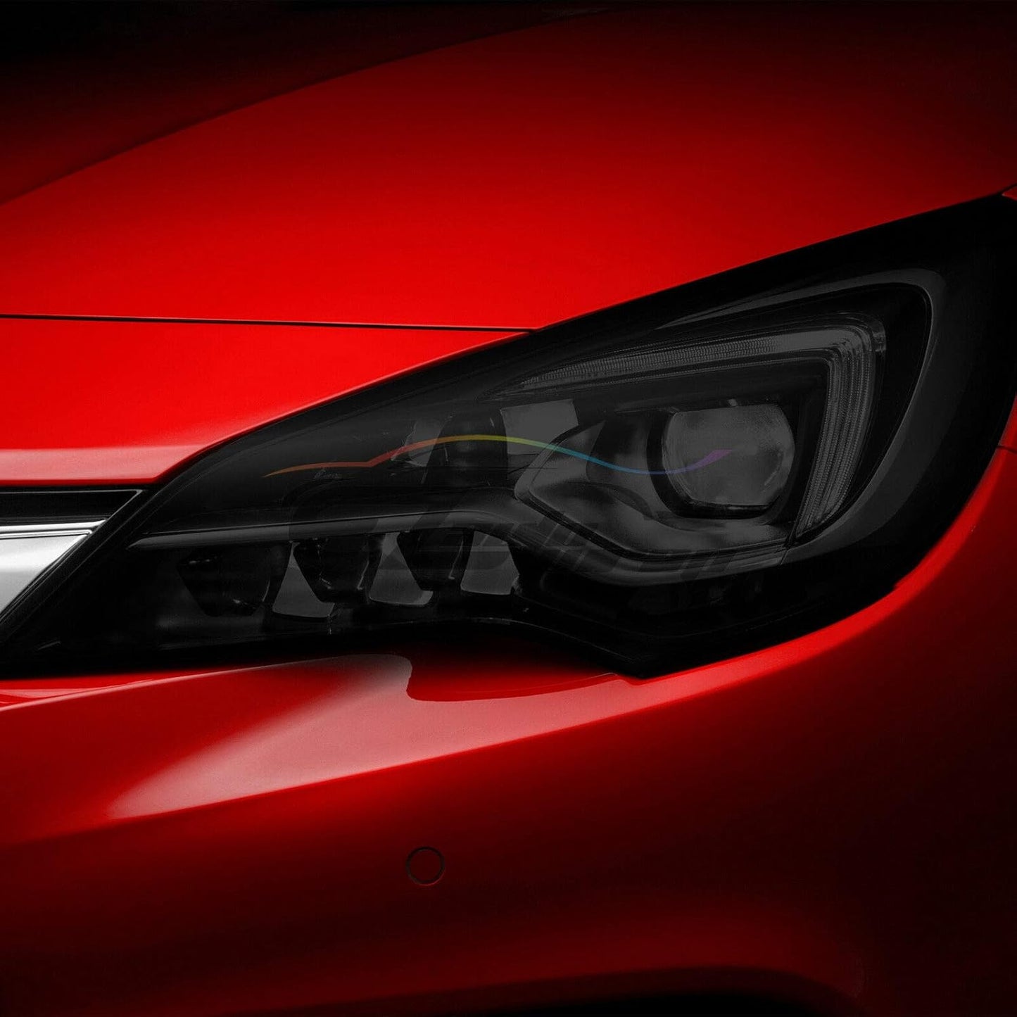 Free Tool Kit 12"x84" (1FT x 7FT) Glossy Dark Black Smoke Headlight Taillight Fog Light Side Marker Vinyl Tint Film Self Adhesive