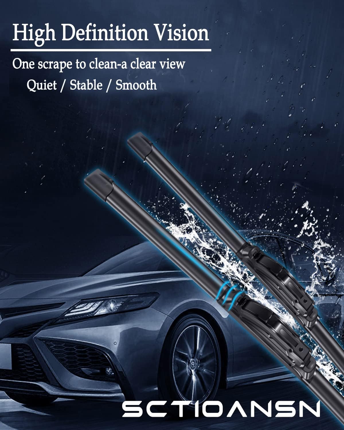 3 Wipers Set for Subaru Forester 2003 2004 2005 2006 2007 2008, Windshield Wiper Blades Original Equipment Replacement Front and Rear- 22"/19"/14B" (Pack of 3) J- HOOK