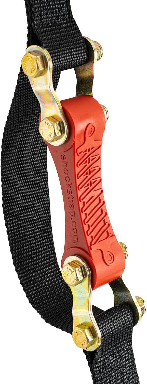 Ratchet Strap, 7’ x 1.5" Shock Absorbing Heavy Duty Tie Downs for Cargo, 1,000 LB WLL / 3,000 LB Break Strength, 2-Pack