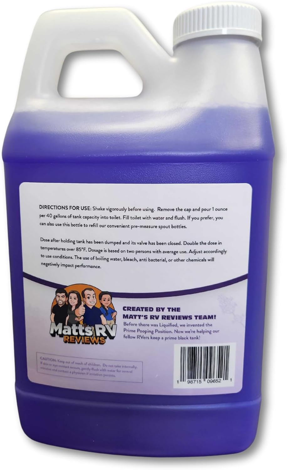 Liquified RV Toilet Treatment - Black Holding Tank Digester - Odor Eliminator - Lavender Scent - Matts RV Reviews (Lavender, 64oz)