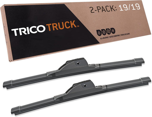 TRICO Solutions™ Truck 19 Inch Pack of 2 High Performance Automotive Windshield Wiper Blade Replacement for Select Nissan, Dodge and Toyota Models (58-1919)