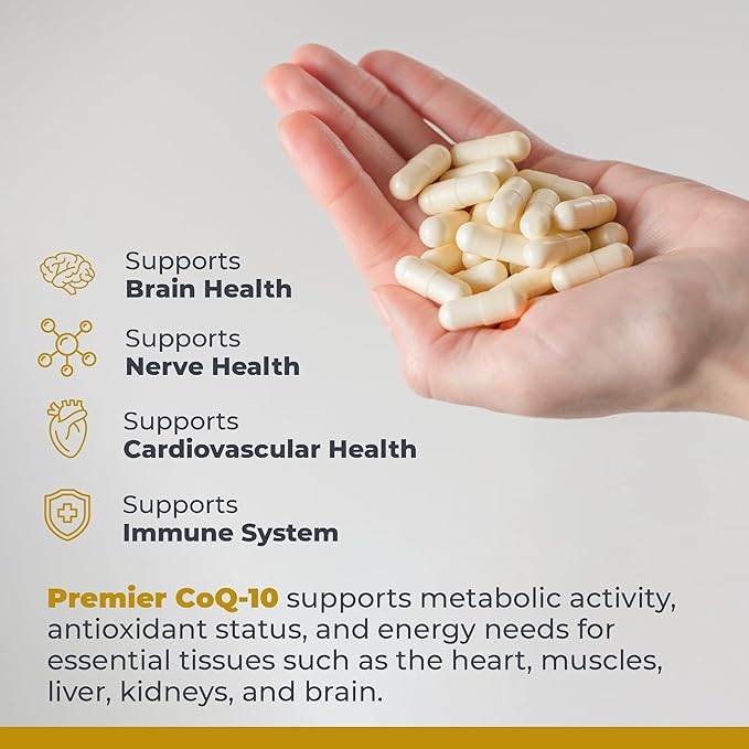 Premier Research Labs CoQ10 - Coenzyme Q10, Co Q 10 Supplement, 100mg Capsules, Ubiquinol Co Enzyme Q-10 with Red Algae & MCT Oil - 60 Vegetarian Capsules