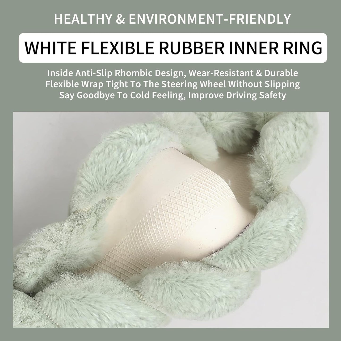 Luxury Fluffy Winter Car Steering Wheel Cover for Women Soft Warm Plush Cute Auto Accessories for Vehicle, Sedan, Universal, Fuzzy, Anti Slip, Pink, Standard Size, 14.75-15.15"