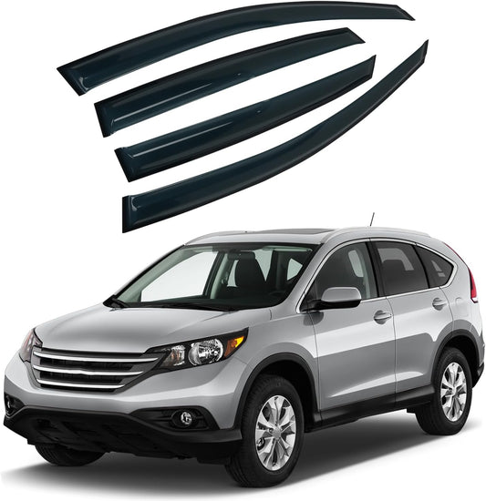 4PCS Rain Guards Window Visors Wind Deflector Fits for 2012-2016 Honda CR-V (CRV) SUV, Front & Rear Vent Visors, Outside Mount Vent Shade Shield 2013 2014 2015
