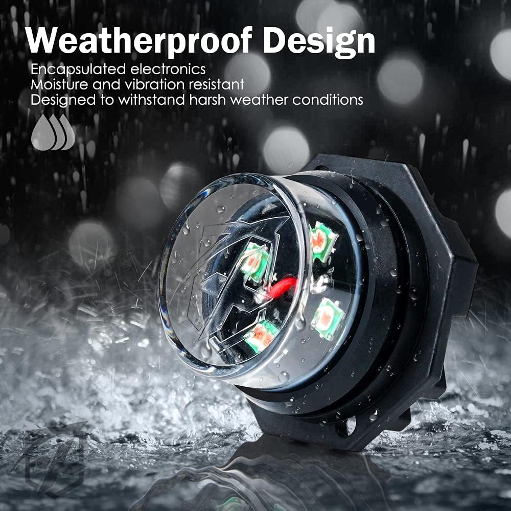 Xprite Blue LED Hideaway Strobe Police Lights Kit, 20 Flashing Patterns w/Control Panel for Headlights Taillights Hazard Warning Mounting, for Emergency Vehicles Volunteer Cars Trucks SUV 4PCS