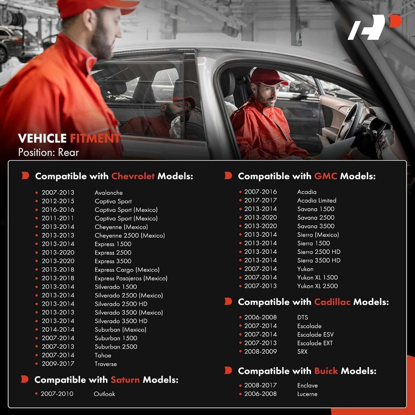 A-Premium Reverse Backup Parking Assist Sensor Compatible with Select Chevrolet & GMC & Buick & Cadillac Models - Silverado 1500, Sierra, Traverse, Acadia, Yukon, Enclave, Suburban, Express, SRX