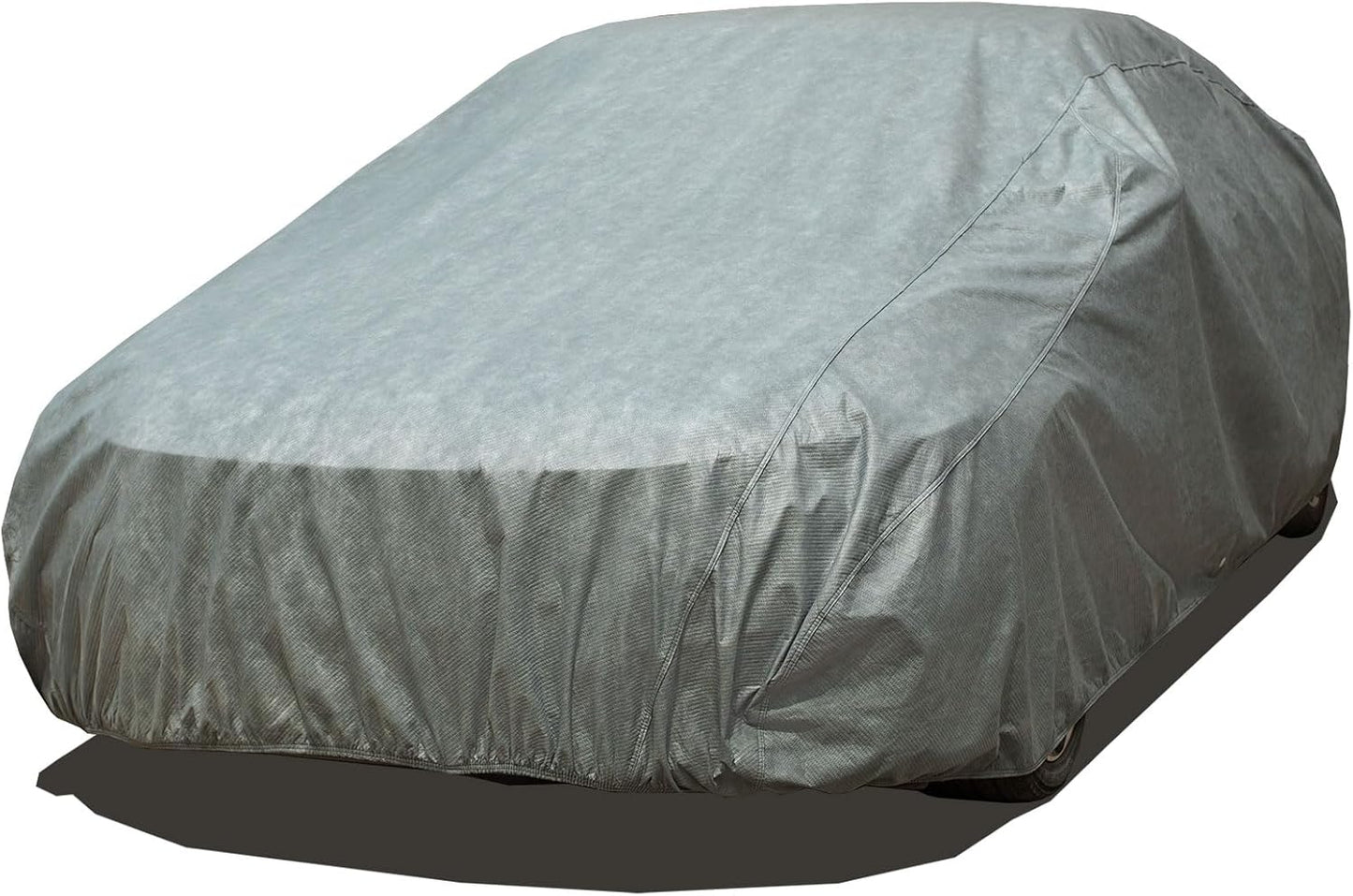 All Weather Waterproof Car Cover, 7-Layer Non-Woven Cotton Car Covers for Automobiles Car Snow Cover, Full Exterior Covers, Winter Rain Sun Sedan, Grey, Size Sedan C5